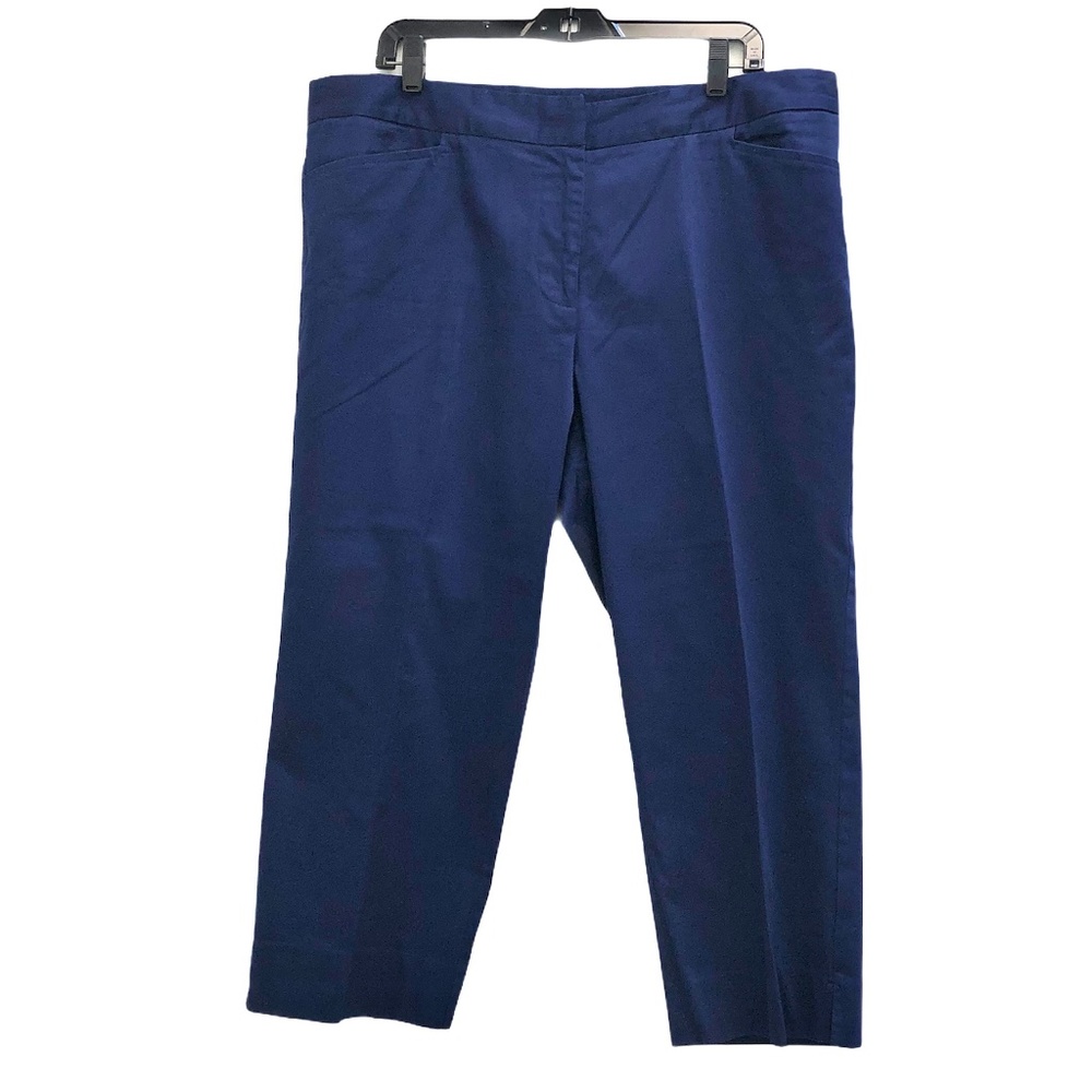 KAREN KANE ROYAL BLUE CROPPED FLAT FRONT PANTS SIZE 16